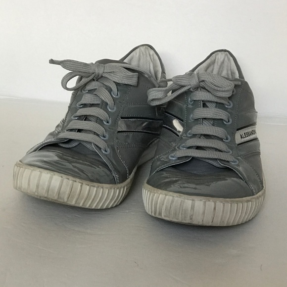 ALESSANDRO DELL' ACQUA Leather Fashion Sneakers - Picture 3 of 8